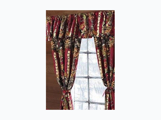 Virah Bella® Officially Licensed 5 Piece Curtain Set - The Woods - Burgundy