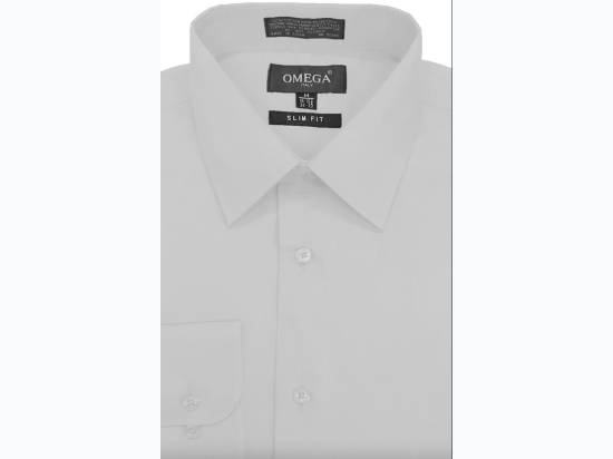 Men's Slim Fit White Dress Shirt