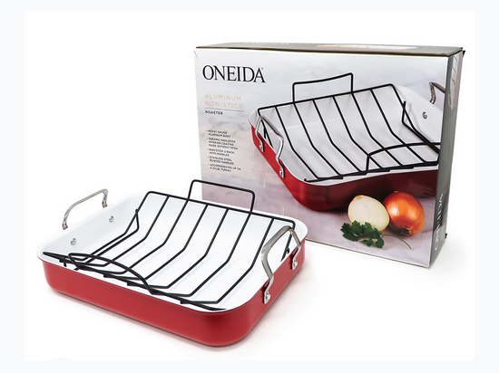 Oneida Red Aluminum Roaster with Rack