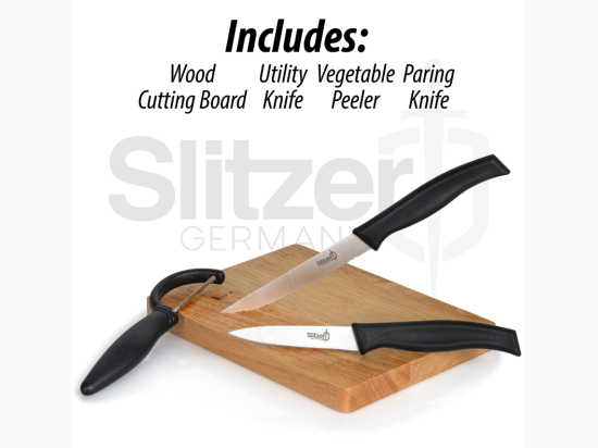 Slitzer Germany Cutting Board And Knife Set