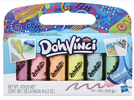 DohVinci Pastel 6-Pack of Drawing Compound by Play-Doh