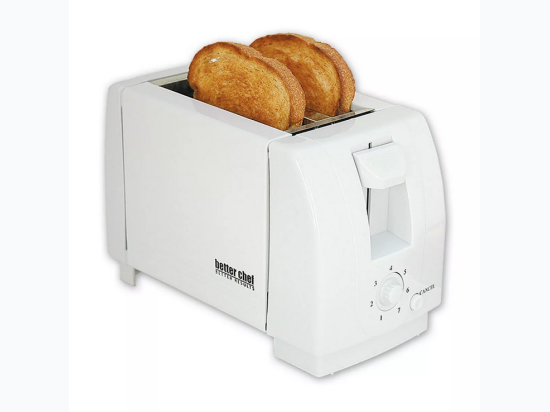 Better Chef Wide Slot Two-Slice Toaster in White