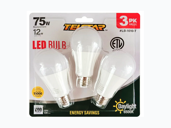 12W LED Indoor Bulb 3 Pack - Day Light