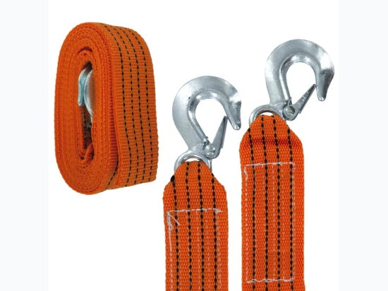 Nylon Tow Rope with Metal Hooks