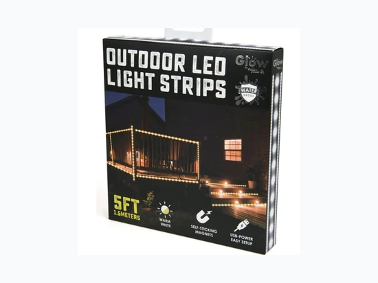 5 Foot Waterproof Outdoor Warm White LED Light Strip with Remote