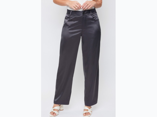 Missy Matte Stretch Satin Stove Pipe Pant - 3 Color Options