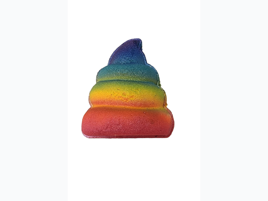 All Natural Novelty Bath Bombs - Rainbow Unicorn Poo - 2-Pack