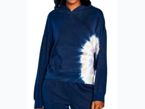 Women's Relaxed Fit Tie-Dye Hoodie by WildFox - Blue