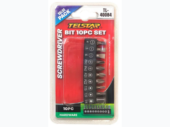 10Pc Screwdriver Bit Set