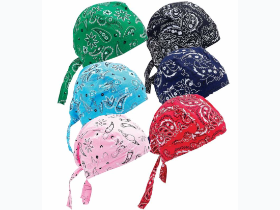 Diamond Plate™ 6pc Assorted Paisley Cotton Skull Cap Set