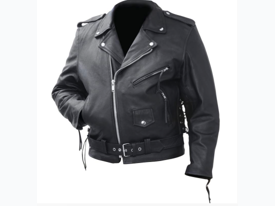 Rocky Mountain Hides™ Solid Genuine Cowhide Leather Classic Motorcycle Jacket