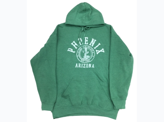 Unisex Classic Logo Hoodie in Green - Phoenix - Arizona - Size XLarge