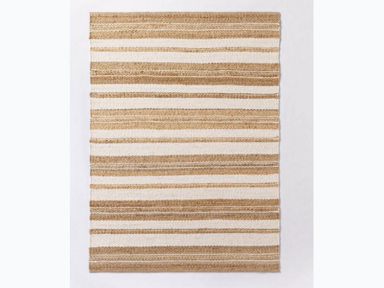 5'x7' Highland Hand Woven Striped Jute/Wool Area Rug - 2 Color Options