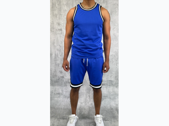 Men's Mesh Basketball Set - in Royal Blue