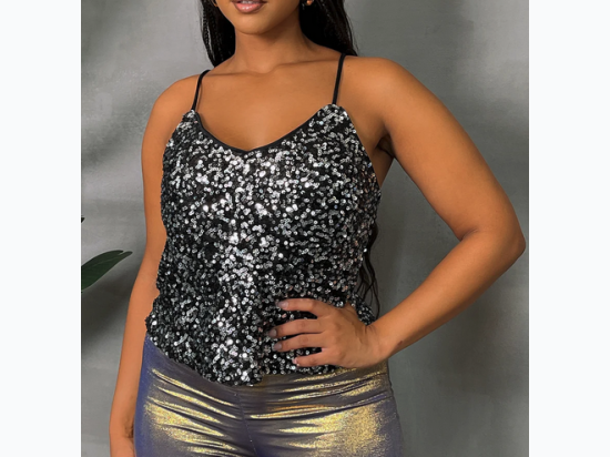 Junior's Sequin Tank Top - 3 Color Options