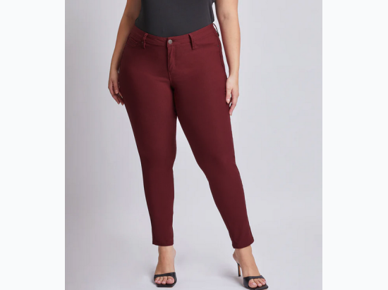 Plus Size Hyperstretch Skinny Jean in Dark Wine