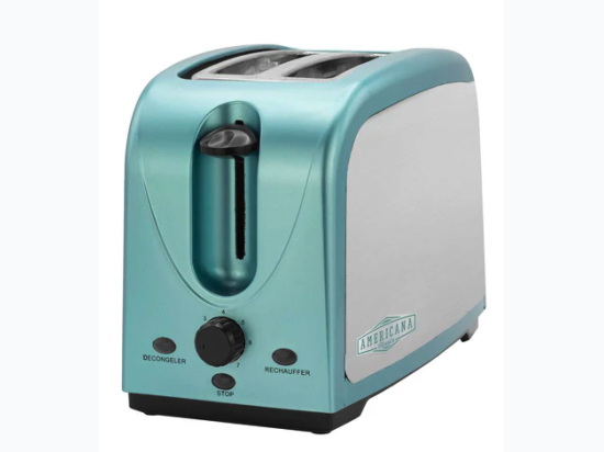 Americana Classics 2 Slice Toaster in Seafoam Blue