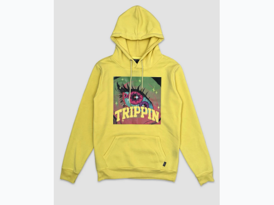 Men's Trippin 3D Embossed Fleece Hoodie