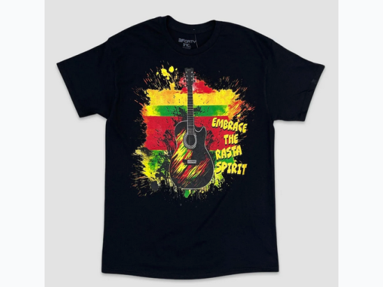 Men's Rasta Guitar SS Tee - 2 Color Options