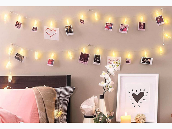 20 LED Battery Operated Photo Clip Fairy String Lights