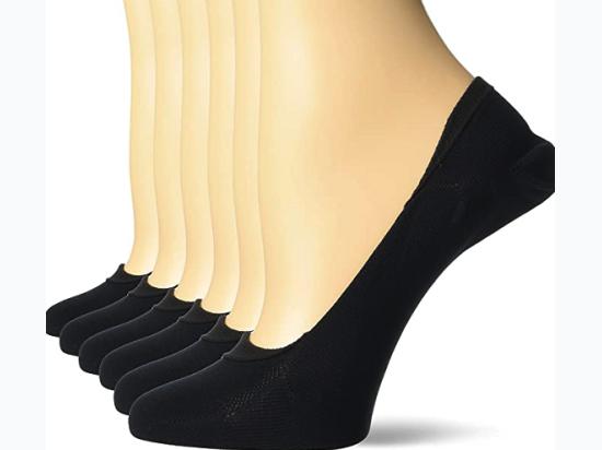 Women's 'Hanes' Black Ballerina Ultra Low Socks 6 Pack