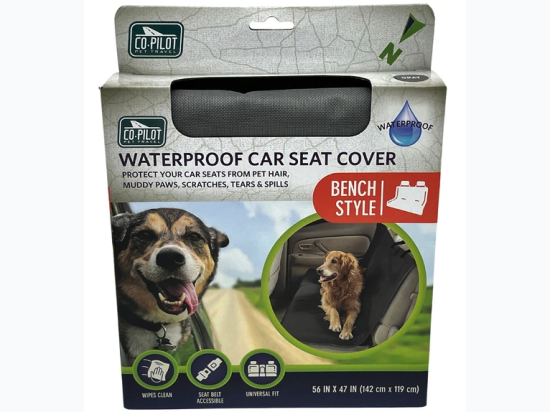 56" x 47" Waterproof Bench Pet Car Seat Cover - 2 Color Options