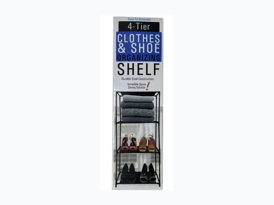 4-Tier Clothes and Shoes Organizing Shelf