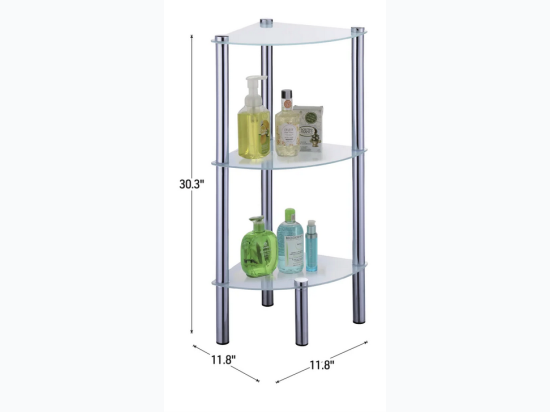 Glass Shelf Corner 3 Tier