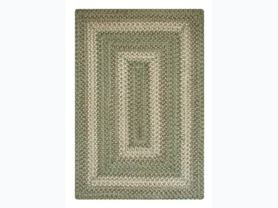 HomeSpice Decor - Grassland Green Jute Braided Rectangular Rug - 20" X 30"