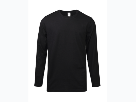 Men's Long Sleeve Crew Neck Cotton T-Shirt - 2 Color Options