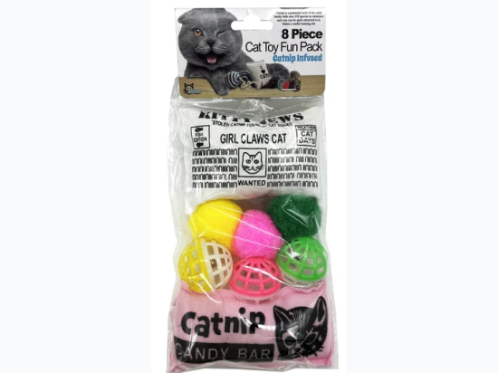 8 Piece Catnip Infused Cat Toy Set - Styles Vary