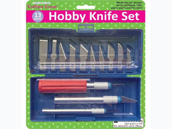 13 Piece Precision Hobby Knife Set with Storage Case