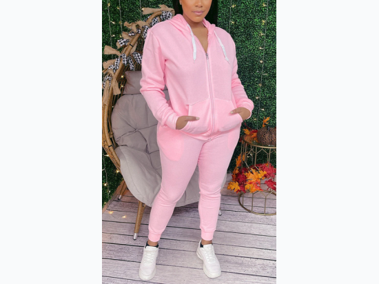 Plus Size Women's Fleece 2 Piece Set - 2 Color Options