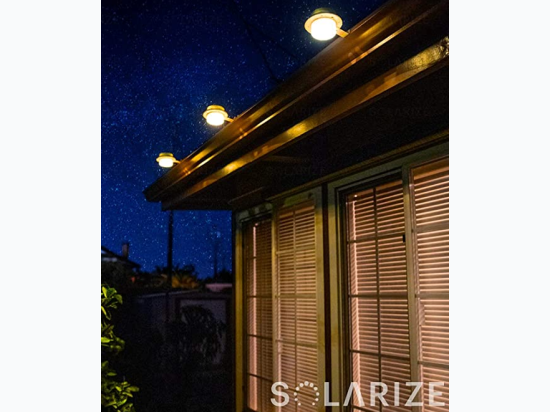 Solarize Waterproof Outdoor LED Solar Gutter Lights - Set of 4 Lights