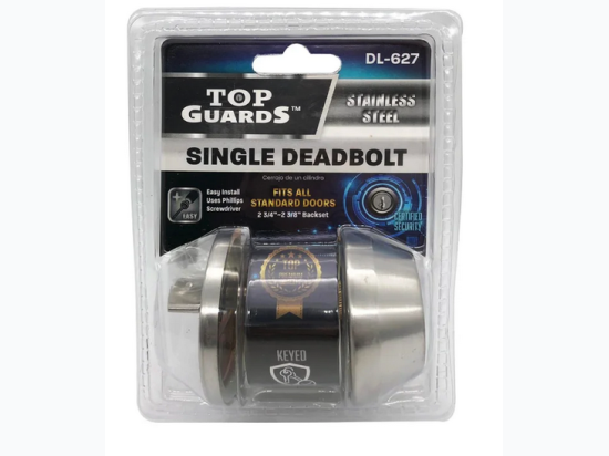 Single Deadbolt Lock - Stainless Steel