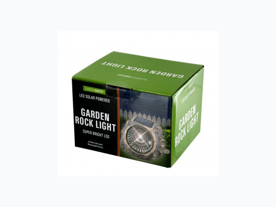 Solar Powered LED Garden Rock Light