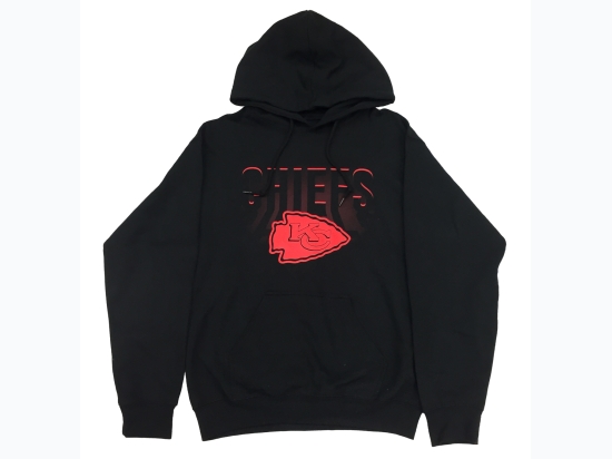 Unisex Classic Logo Hoodie in Black - KC Chiefs - Size Small