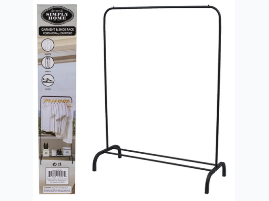 58" H Black Metal Clothes Rack