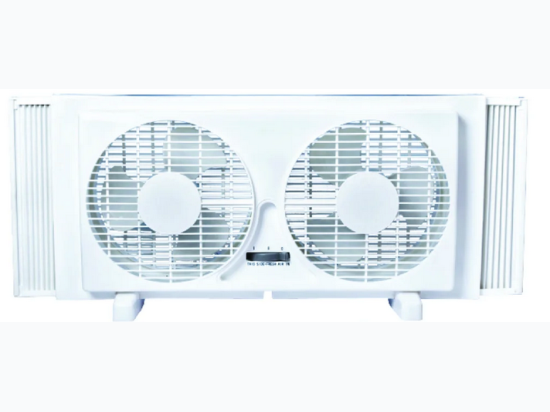 9” Twin Window Fan in white