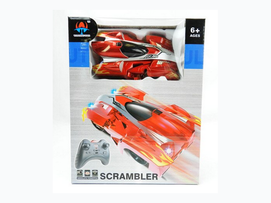 Wall-Climbing Scrambler - Remote Control Wall Climbing Mini Car - Colors Vary