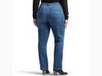 Women's Plus Straight Leg Mid-Rise Relaxed Fit Jeans - Regular Length