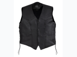 Rocky Mountain Hides™ Solid Genuine Buffalo Leather Vest With Conceal Carry Gun Pockets