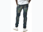 Men's Painted Distressed Denim Jean in Vintage Wash