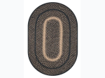 HomeSpice Decor - Manchester Black Jute Braided Oval Rug - 27" X 45"