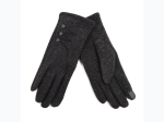 Women's 3 Button Accent Fleece Lined Touch Screen Gloves - BROWN