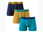 Men's Solid Color Boxer Briefs - 3 Pack - 2 Color Options