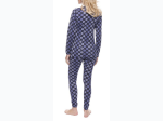 Women's Extreme Cold Waffle Knit Thermal Set - Swirly Daze Blue/Black