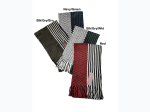 Unisex Multi Tone Pattern Scarf w/ Fringe - Stripe/Check