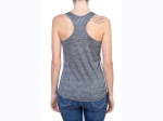 Women's Double Side Stripe Racer Back Tank Top in Grey