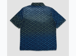 Men's Pattern Gradient Denim Shirt in Indigo - SIZE 3XL